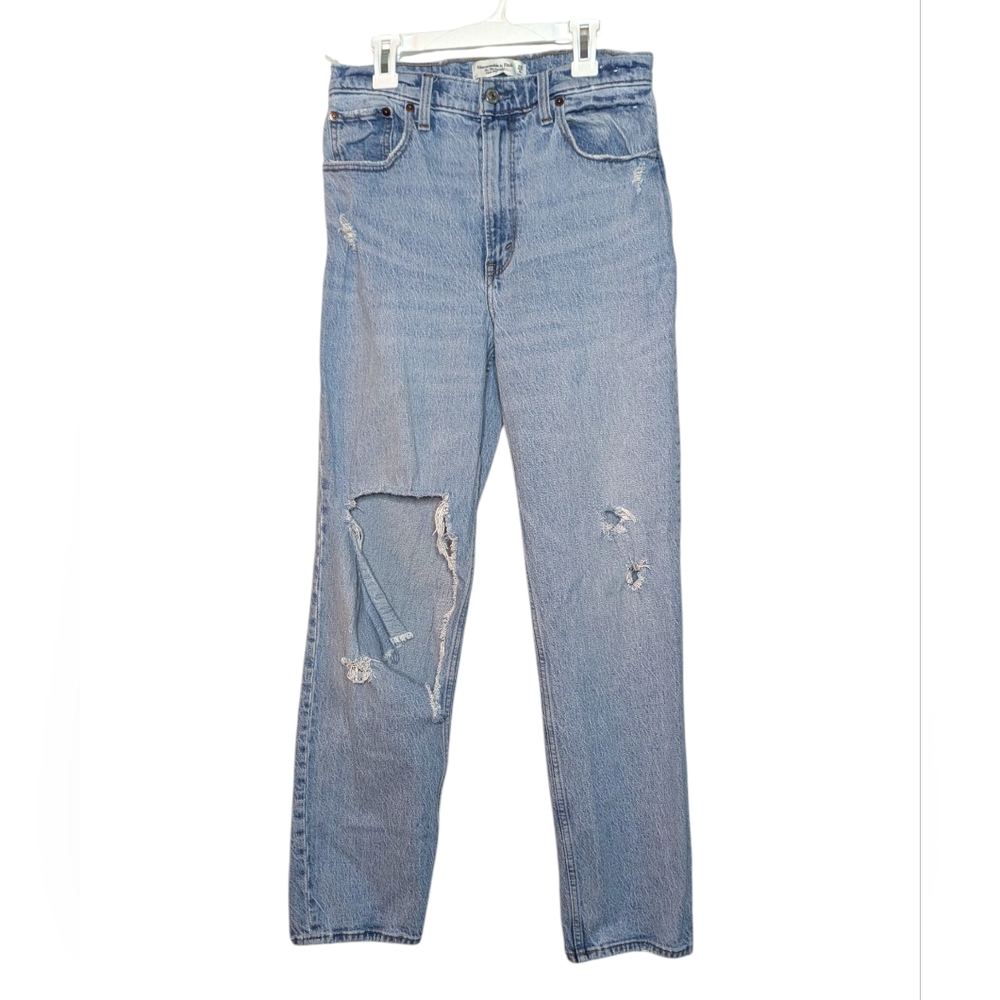Abercrombie & Fitch Jeans Size 28/6 90s Straight Leg Ultra High Rise Distressed
